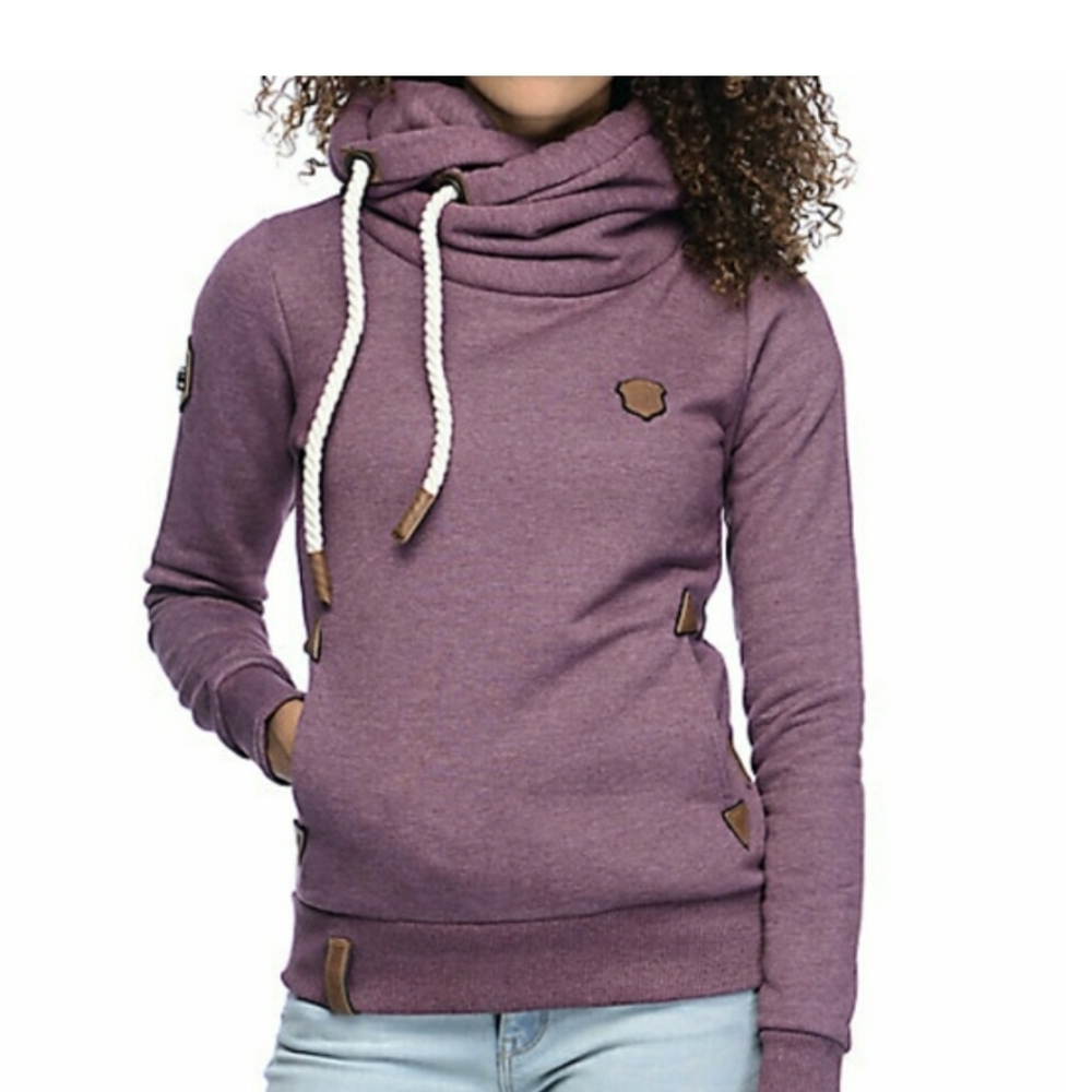 Naketano Darth Villi Bordeaux Cowl Neck Sweater Sz.S